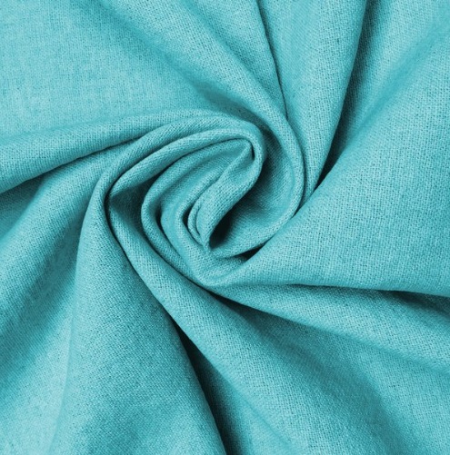 Blades Cotton and Linen Blend Dress Fabric Pool Blue